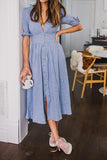 Zjkrl - Button Knot Sleeve Dress