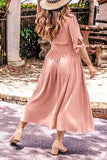 Zjkrl - Button Knot Sleeve Dress