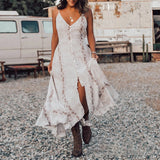 Zjkrl - Boho Snake Print Maxi Dress