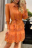 Zjkrl A Toast To Myself Lace Patchwork Shirt Dress