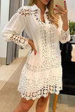 Zjkrl A Toast To Myself Lace Patchwork Shirt Dress