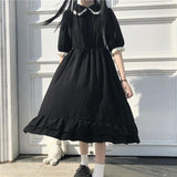Oversize Dress Women Lace Cute Summer Simple Solid Leisure Korean Style Sweet Ladies Fashion  All-match Preppy Comfortable Loose