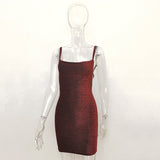 Zjkrl - Dulzura Bling Glitter Sequin Women Strap Mini Dress Ruched Lace Up Backless Bodycon Sexy Party Club Autumn Winter Elegant