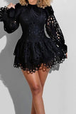 Zjkrl - Floral Lace Elegant Mini Dress