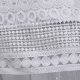 Zjkrl Sexy White Lace Stitching Hollow Out Party Dresses Elegant Women Short Mini Summer Casual Dresses Clothes For Women