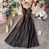 Sexy Party Dress Women Solid A-line Backless Summer Dress Sleeveless High Waist Elegant Long Dresses Beach Vestidos P551