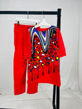 Zjkrl - African 2 Colors New Fashion Suit (Dress and Trousers)  Suit African For Lady