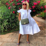 Women Dresses 2023 Summer Shrimp Print Loose Casual Swing Dress Butterfly Short Sleeve Midi Holiday Dress Beach Boho Female Robe