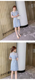 Zjkrl - Elegant Dress Women Summer Sheer Lace Floral Short Sleeve Club Mini Gown High Quality Glitter Sequin Ladies Femme Mujer Vestidos
