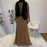 Zjkrl - Eid Mubarak Abaya Dubai Turkey Muslim Fashion Women Hijab Dress Islam Caftan Marocain Dresses Vestidos Clothing Robe Musulman