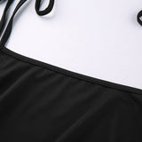 Zjkrl - Fashion Strappy Ruched Sexy Black Dress Irregular Elegant Backless Long Dress Party Summer Dresses Women Clothes