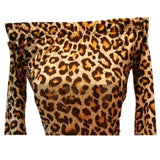 Women Leopard Dresses 2022 Summer Sexy Off Shoulder Bodycon Party Club Dress Leopard Long Sleeve Mini Women Dress Vestido