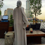 Zjkrl Abaya Kimono Kaftan Dubai Islam Muslim Hijab Dress Abayas Caftan Marocain Qatar Oman Turkey Clothing For Women Robe Femme