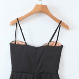 Romantic Women Lace Patchwork Sexy Sling Dress Ladies Satin Chiffon Super-Short Dress Summer Beach Vestido