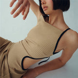 Zjkrl - Knitted Dress Backless Party Dresses New Year Bandage Long Dress High Slit Bodycon Sexy Dress Streetwear Christmas Clothes