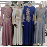 Zjkrl - Eid Mubarak Abaya Dubai Turkey Muslim Fashion Women Hijab Dress Islam Caftan Marocain Dresses Vestidos Clothing Robe Musulman
