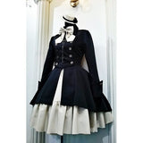 Zjkrl Medieval Renaissance Sweet Lolita Dress Vintage Falbala Bowknot High Waist Victorian Dress Kawaii Girl Gothic Lolita Op Loli Cos