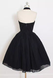 Zjkrl Black Short Homecoming Dresses Vestidos de festa Sexy High-Neck chiffon Formal Graduation Party Gowns Plus Size