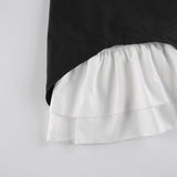 Zjkrl Patchwork Slim Ball Gown A-Line Dress Vintage Quare Collar Long Sleeve Mini Dresses For Women Elegant Fashion Lady