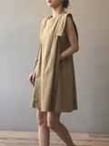 Zjkrl - Loose Sleeveless Elegant A-line Dress