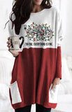 Zjkrl - Christmas Printing Long Shirt Dress