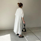 Zjkrl - Stand Collar Graceful A-line Long Dress