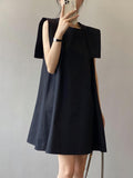 Zjkrl - Loose Sleeveless Elegant A-line Dress