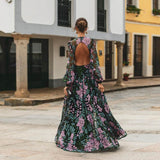 Zjkrl - Elegant Maxi Dress 2023 Spring Summer Women&#39;s Clothes Sexy Backless Slim Print Dress Outfits For Women Vestidos