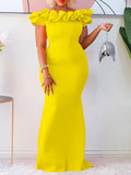 Zjkrl - Elegant Party Dresses for Wedding Woman Off Shoulder Slim African Maxi Long Gown Female Occasion Celebrate Robes Summer 2023 New