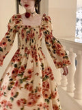 Zjkrl - 2023 Summer French Vintage Elegant Midi Dress Party One Piece Dress Korean Women Beach Style Even Party Dress Office Lady Chic