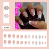 Natural False Nail Tips with French Style 24 pcs Press on Fake Nails for Beauty Salon