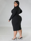 Plus Size Dresses for Women Party Long Sleeve Stretch Sexy V Neck Elegant Maxi Dress Office Lady Wholesale Dropshipping