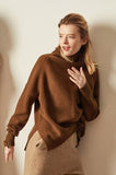 Zjkrl - Turtleneck Knitted Sweater Women Pullovers Dress Autumn Winter Warm Thick Jumpers Wool Crochet Y2k E-Girl Jumper Cardigan