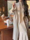 Zjkrl - Autumn New Women Midi Drawstring Dress Winter Casual Slim Fashion Elegant Party Boydcon Female Clothing