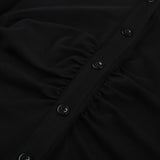 Zjkrl - Eleganta Fashion Folds Bodycon Shirt Dress Sexy Slim Turn-Down Collar Long Sleeve Midi Dresses For Women Autumn Spring