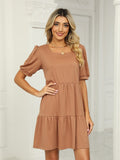 Zjkrl - 2023 Summer New Dresses For Women Fashion Square Collar Short Sleeve Elegant Beach Female Plus Size Casual Mini Dress Vestidos