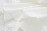 New Women White Strapless Lace Dress Sweet Ladies Sexy Mini Party Robe