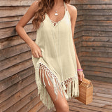 Zjkrl - Bohemian Women&#39;s Swimsuit Dresses Sexy Beachwear Casual Beach Cover Up Dress Leiusre Women Bikini Cover-ups Brazilian Swimwear