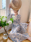 Zjkrl French Vintage Elegant Floral Midi Dress Office Lady Beach Fashion Casual Slim Dress Women Even Party Dress Korean Summer 2023