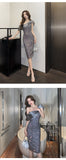 New Fashion Women Evening Dress Chic Sequins Sparkly Sexy Backless Slim Midi Party Club Prom Stretchy Femme Mujer Vestido Fiesta