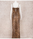 Zjkrl Sexy Spaghetti Strap Leopard Long Sundress Maxi Dress Summer Clothing For Women Club Party Dresses Evening Beach Wear A1224