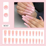 Natural False Nail Tips with French Style 24 pcs Press on Fake Nails for Beauty Salon
