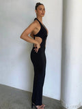 Zjkrl - 2023 Spring Women Sexy Backless V-Neck Robe Stretchy Elegant Slim Party Bodycon Dress Lace-up Halter Women Y2K Streetwear