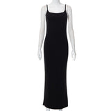 Zjkrl -  Backless Bodycon Lace Up Maxi Dress Women Sexy Elegant Nightclub Party Halter Slip Clothes Evening Long Dresses