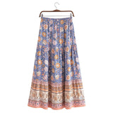 Zjkrl - 2023 Two Pieces Dress Sets Flower Shirt and Skirts Boho Matching Sets Fashion Mujer Maxi Dress Printing Ensemble Femme 2 Pièces