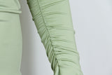 Sexy Ruffle Short Club Dress Ladies 2023 Autumn Green Bodycon Dresses For Women Party Tight Mini Dress Clubwear