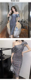 New Fashion Women Evening Dress Chic Sequins Sparkly Sexy Backless Slim Midi Party Club Prom Stretchy Femme Mujer Vestido Fiesta