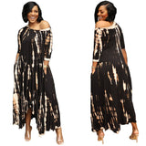 Split Pockets Tie Dye Long Dress