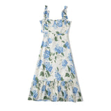 New Women French Style Prairie Chic Sling Dress Sexy Sleeveless Ladies Holiday Summer Chiffon Dresses