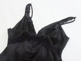 New Women Black Lace Patchwork Sling Dress Zipper Backless Ladies Party Sexy Dress Midi Vestido